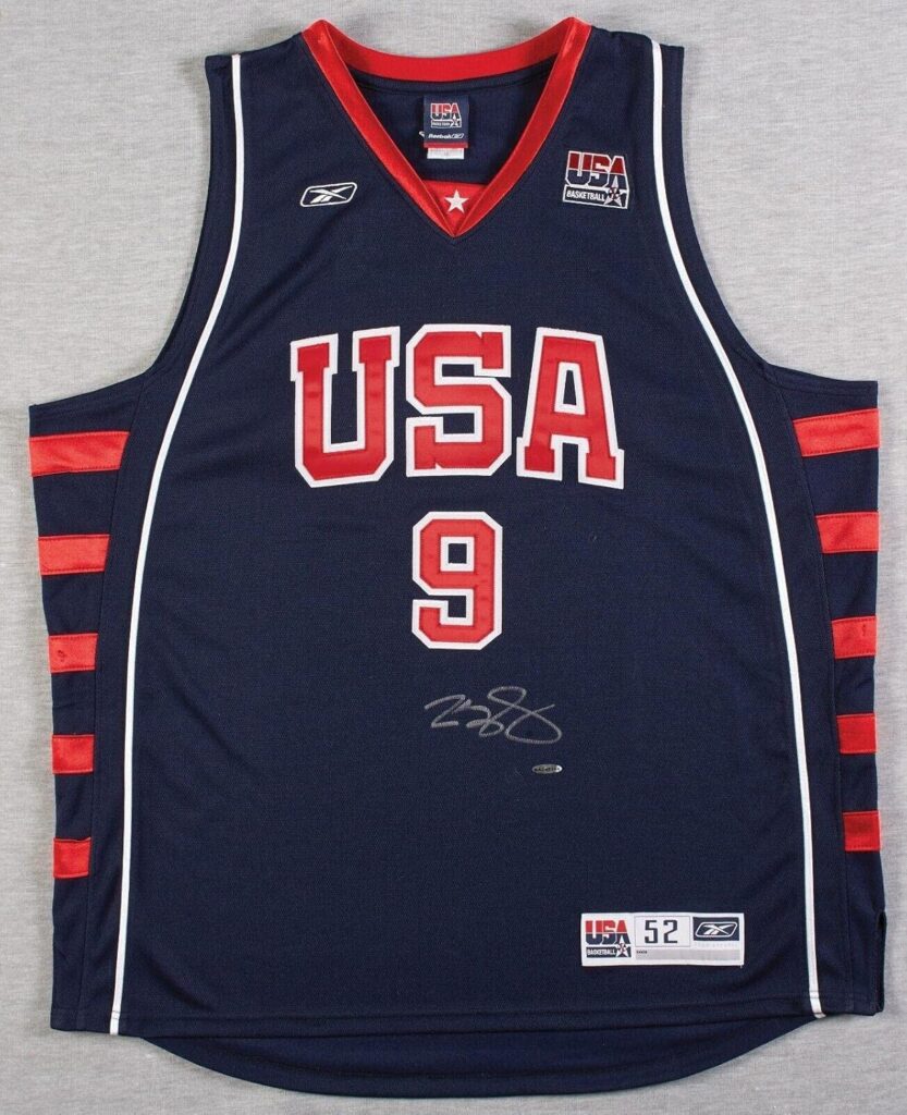 Lebron James Signed Authentic 2004 Team USA Olympics Jersey UDA & PSA DNA COA – Autographed NBA Jerseys