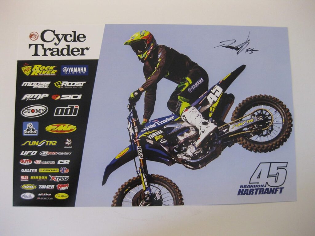 Brandon Hartranft, Supercross, Motocross, signed, autographed, 11×17 poster, COA will be included.