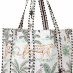 INDACORIFY Printed Cotton Tote Bag Women Shopping Carry Bag Indian Handmade Shopping Bag Ethnic Baho Hippie Bag Shoulder Bag