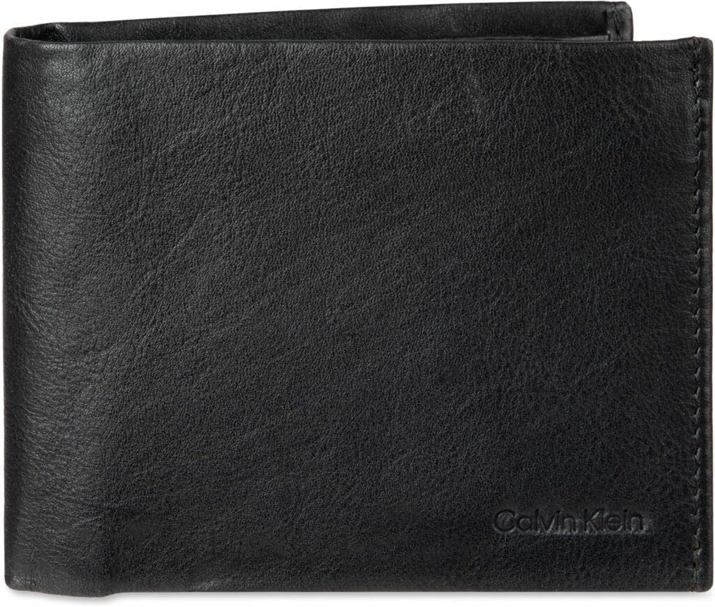 Calvin Klein Men’s RFID Leather Minimalist Bifold Wallet