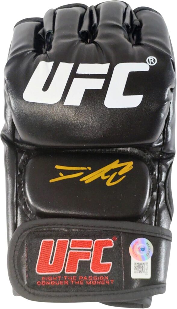 Dominick Reyes Signed UFC Glove Beckett Authentic Autograph MMA Ultimate Fighting Championship Gloves Sports Memorabilia Gifts for Him and Her