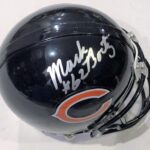 Mark Bortz Signed Chicago Bears Mini Football Helmet w/COA 2018 A – Autographed NFL Mini Helmets