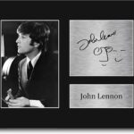 HWC Trading John Lennon Gifts Signed Printed Autograph Music Print Photo Picture Display – US Letter Size
