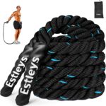 5lb Weighted Jump Rope for Men and Women, Adult Heavy Skipping Rope, Heavy Jump Ropes for Home Workout, Weight Loss, Shaping Body, Total Body Workout Equipment (Black Grey)