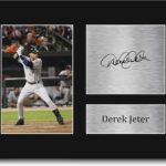 HWC Trading Derek Jeter New York Yankees New York Yankees Gifts Printed Signed Autograph Picture for Baseball Memorabilia Fans – US Letter Size