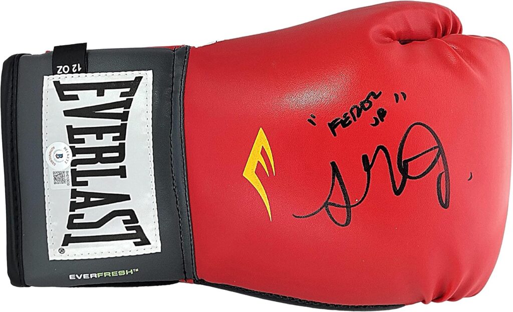 Fernando Vargas Jr. Autographed Everlast Boxing Glove Beckett Certified Authenticated Autograph Boxer Signed Boxing Gloves Auto
