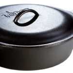 Lodge 5 Quart Pre-Seasoned Cast Iron Deep Skillet with Lid – Signature Teardrop Handle & Assist Handle – Use in the Oven, on the Stove or Grill, or Over a Campfire – Use to Sear, Sauté, Bake, Broil, Braise, Fry, or Grill – Black