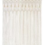 Mkono Macrame Curtain Large Boho Woven Wall Hanging Window Curtains Handmade Bohemian Decor for Window Doorway Closet Wedding Backdrop Arch Bedroom Living Room Apartment, 51”Wide x 70”Long