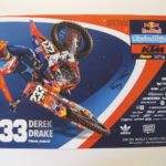 Derek Drake, supercross, motocross, signed, autographed, 12×18 poster, COA will be included