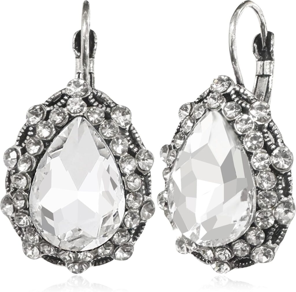 Bohemian Vintage Bronze Geometry Round Enamel Flower Dangle Hoop Lever Back Earrings Ethnic Handmade Wooden Beaded Circle Disc Teardrop Dangle Drop Earrings For Women