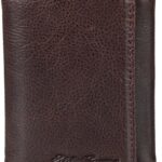 Eddie Bauer Men Signature Leather Trifold Wallet
