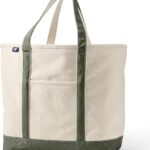Lands’ End Open Top Canvas Tote Bag