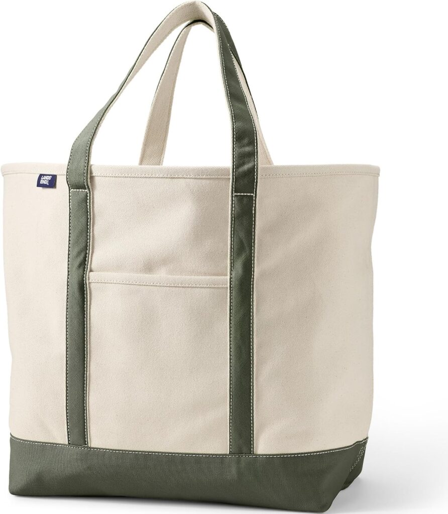 Lands’ End Open Top Canvas Tote Bag