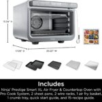 Ninja Prestige Smart XL with Pro Cook System 10-in-1 Air Fry Digital Countertop Convection Toaster Oven with Air Fry, Air Roast, Broil & Bake, Pro Cook Thermometer, 1800 Watts, Stainless Steel, DT551