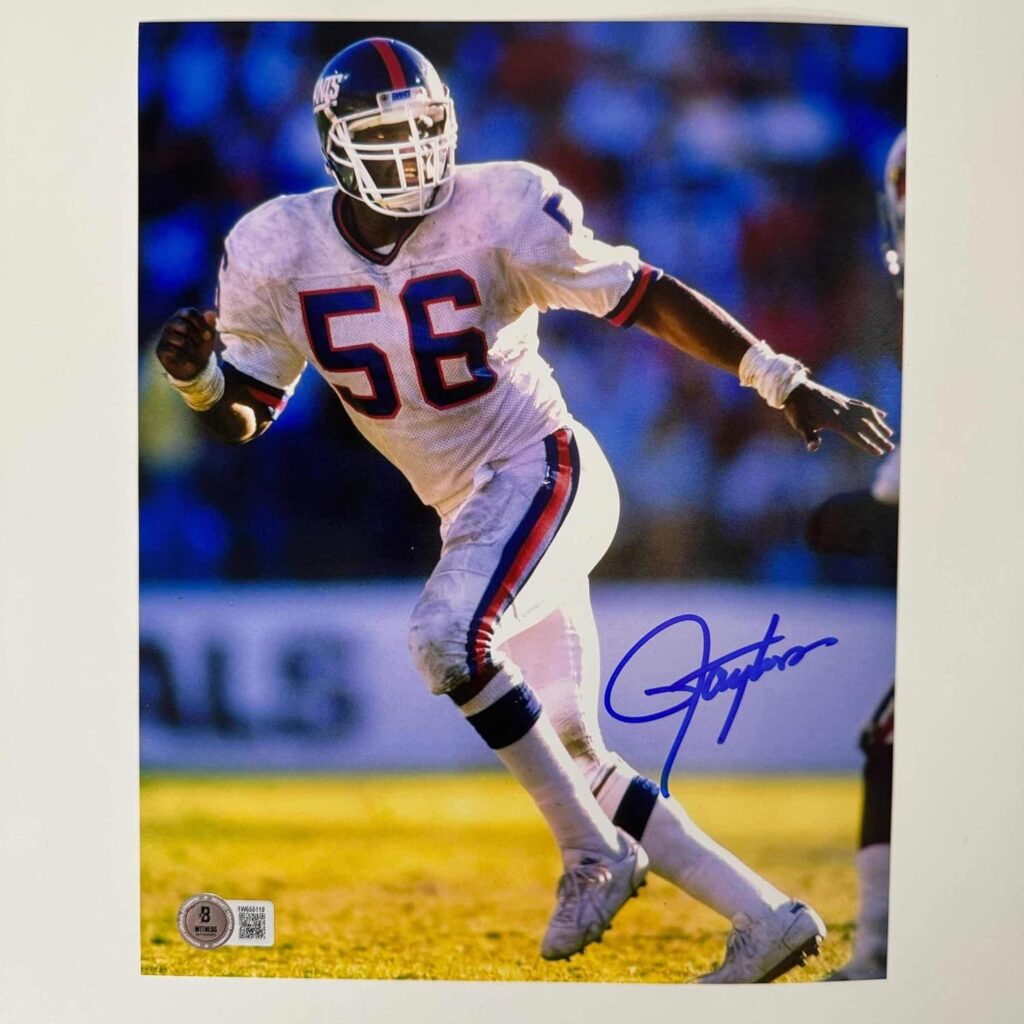 Autographed/Signed Lawrence Taylor New York Giants 8×10 Football Photo Beckett BAS COA #2