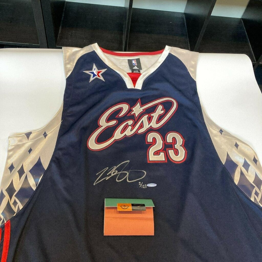 Beautiful Lebron James Signed 2007 All Star Game Jersey UDA Upper Deck COA – Autographed NBA Jerseys