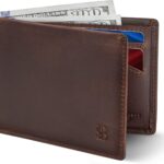 SERMAN BRANDS Mens Slim Bifold Wallet RFID Blocking Minimalist Front Pocket Wallets for Men – Thin & Stylish