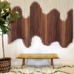 IOWER Macrame Wall Hanging Brown Dip-Dyed Large Handmade Macrame Cord Fiber Art Boho Wall Decor for Bedroom Living Room 57″ W x 39″ L
