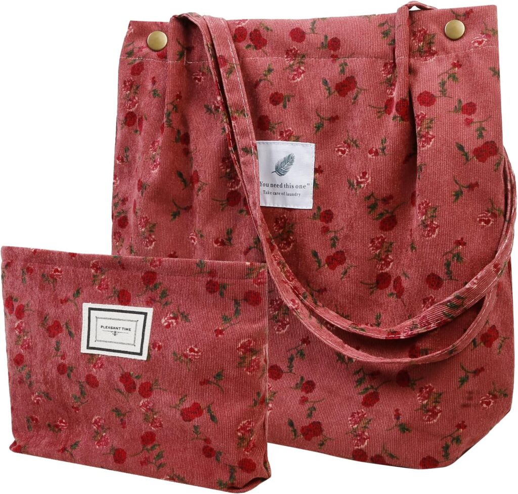 Corduroy Tote Bag for Women