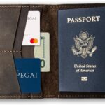 PEGAI Standard Full Grain Crazy Horse Leather Passport Holder | Custom Travel Passport Cover & Organizer | Handcrafted Leather Passport Wallet for Men and Women | Pike (Chestnut)