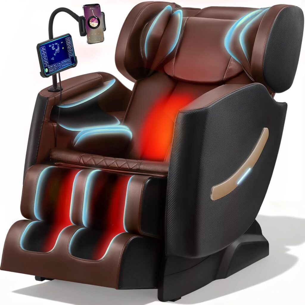 2025 Massage Chair Full Body, Zero Gravity Shiatsu Massage Chair Recliner – Upgraded 10-Point Roller, Heating, Airbags, Foot Roller, Shiatsu Full Body Massage Chairs, Gift for Parent