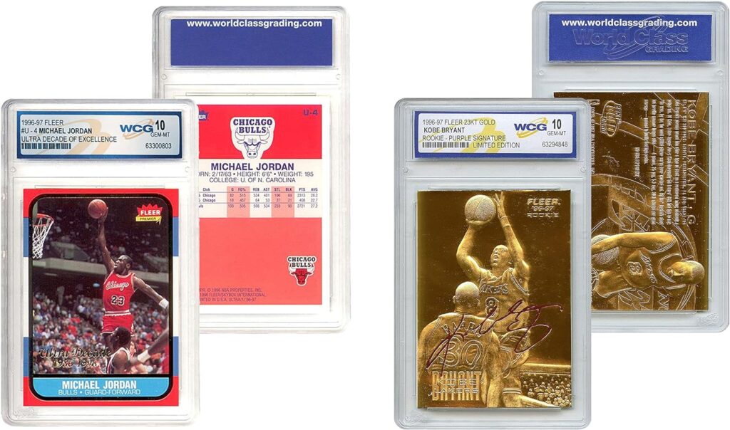 Kobe Bryant Gold & Michael Jordan Decade Fleer Rookie Cards Set – Gem-Mint 10 Condition (Set of 2)