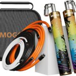 Weighted Jump Rope for Men Women -Interchangeable 1/5lb 1/4lb 1/2lb Heavy jump ropes – 360 Degree Spin – Length Adjustable,Ergonomics Leather Grip Skipping Rope for Fitness Weight Loss & More