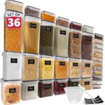 Reli. Airtight Food Storage Containers with Lids (36 Sets) | Kitchen Organizers and Storage Pantry Organizers | BPA Free Plastic Food Containers | Ultra Variety Pack w/Measuring Cup, 42 Labels, Pen