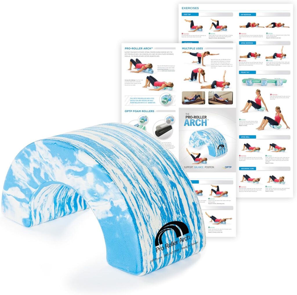 OPTP PRO-Roller Arch – Foam Roller Support and Positioning Tool – Use with 6-Inch Diameter Large Foam Rollers, A Short or Half Round Foam Roller