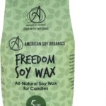 American Soy Organics Freedom Soy Wax Beads for Candle Making – Natural Candle Making Supplies – Paraffin-Free, Beeswax-Free Candle Wax for Container Candles, Tealights and Wax Melts, 5 lbs