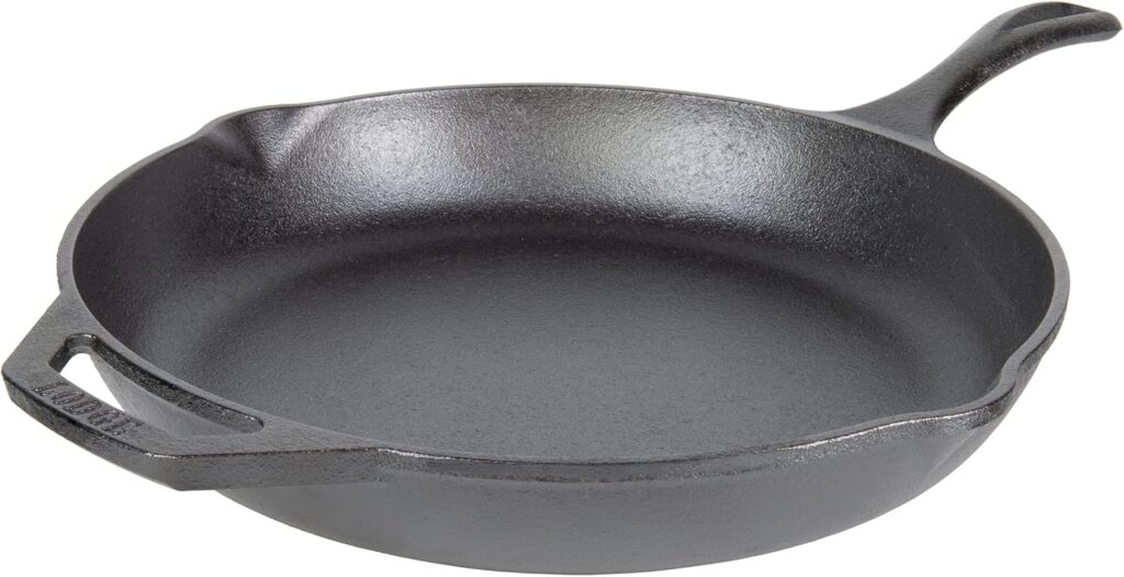 Lodge 12″ Cast Iron Skillet – Chef Collection – Perfect Sear – Ergonomic Handles – Superior Heat Retention – Cast Iron Cookware & Skillet