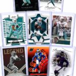 Miami Dolphins Cards: Tua Tagovailoa, Raheem Mostert, Tyreek Hill, Jaylen Waddle, Dan Marino, Mark Duper, Jalen Ramsey, Odell Beckham Jr. Assorted Football Stars & GOATs Trading Card & Wristbands Gift Pack