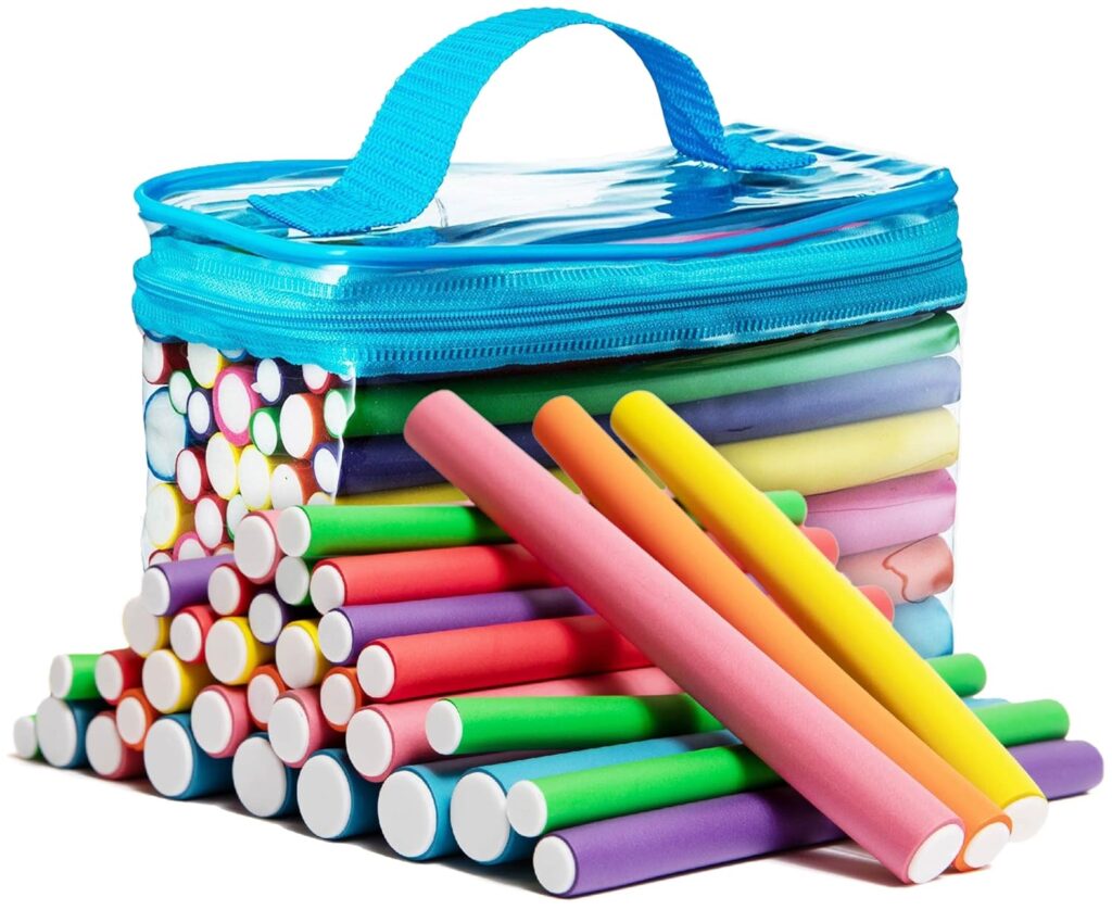 Salon Heatless Flexible Hair Rollers Curlers 42-pack 7″ Soft Foam Flexi Twist Curling Rods for Short Long Hair