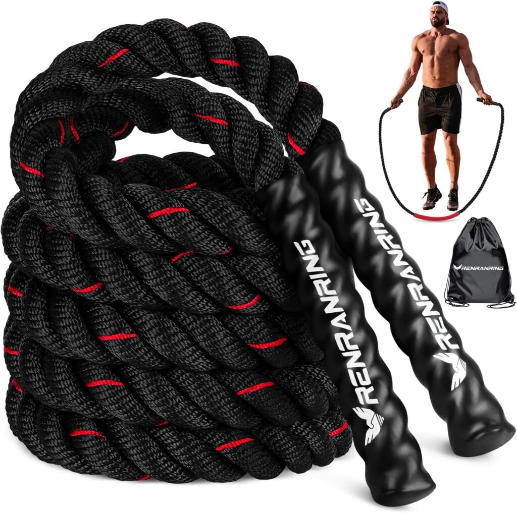 Weighted Jump Rope for Men and Women, 3lb 4lb 5lb Adult Heavy Skipping Rope, Jumprope for Fitness,Workout Equipment, Fitness Equipment for Home Gym Exercise,Improve Strength and Building Muscle