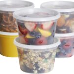 GUSTO [48 Sets 16 oz. Plastic Deli Disposable Food Storage Containers With Airtight Lids (Formerly Comfy Package)