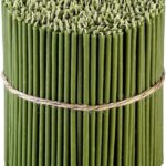 Danilovo Thin Taper Beeswax Candles – Honey-Scented, Decorative Candles Ideal for Birthday Decoration or Church Prayers – Green Drip Free, Tall & Smokeless Pack of 50 pcs, 6.3 x 0.22 inch