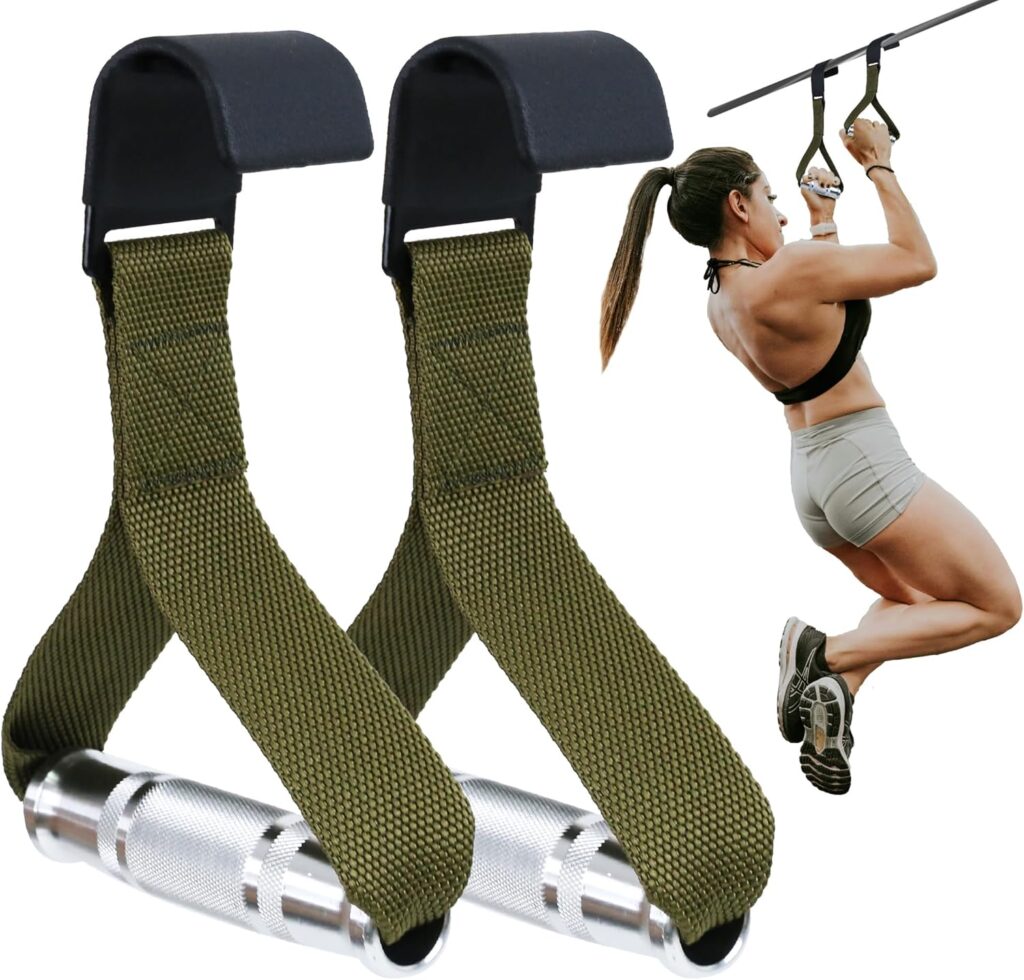 Pull Up Handles, Ergonomic Grip Pull Up Handles, Heavy Duty Stretch Attachment Grips Handles for Pull-up Bars Barbells Workout 1Pair