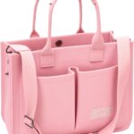 Tote Bag for Women With Compartments,Large Canvas Totes Women’s Purse Crossbody Bags Work Laptop Book Bag Shoulder Handbags