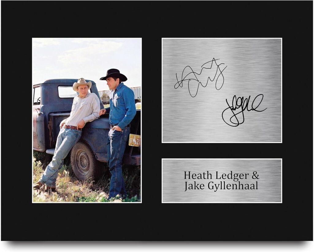 HWC Trading Heath Ledger & Jake Gyllenhaal Brokeback Mountain Gifts Printed Signed Autograph Picture for Movie Memorabilia Fans – US Letter Size
