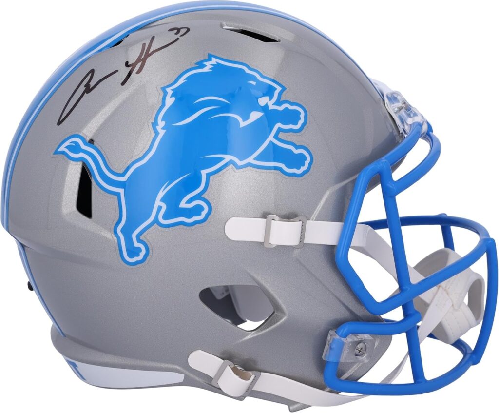 Aidan Hutchinson Detroit Lions Autographed 2024 ALT Speed Replica Helmet – Autographed NFL Helmets