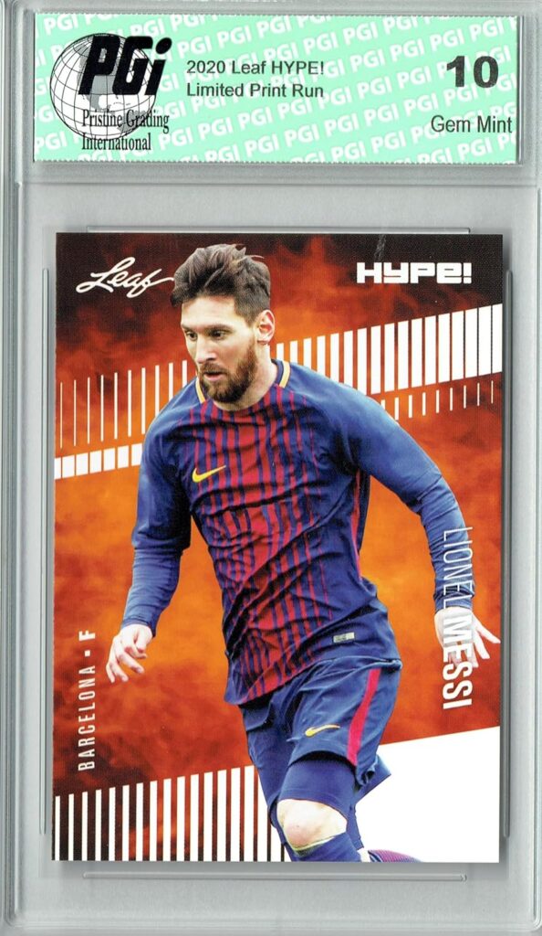 Lionel Messi 2020 Leaf HYPE #46 Only 5000 Made Barcelona Card PGI 10