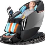 Massage Chair Full Body, 2025 Zero Gravity SL-Track Shiatsu Massage Chairs Recliner with AI Voice, LED Backlight Remote Control, Waist & Calf Heating, Phone Joystick and Holder, G6 Black
