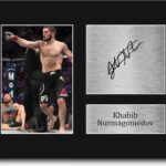 HWC Trading Khabib Nurmagomedov MMA Gifts Printed Signed Autograph Picture for UFC Memorabilia Fans – US Letter Size