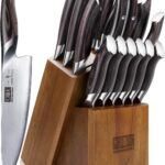 HOSHANHO 16-Piece Knife Set, Japanese High Carbon Stainless Steel Kitchen Knife Set, Ultra Sharp Chef Knife Block Set with Sharpener