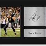 HWC Trading Drew Brees USL Signed Printed Gifts Signed Printed Print Photo Picture Display for National Football League Fans – US Letter Size