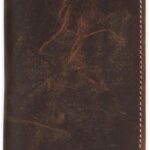 F&L CLASSIC Men’s RFID Vintage Look premium Genuine Leather Long Bifold Wallet Checkbook Wallets,buffalo vintage leather