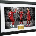 Kitbags & Lockers ‘The Fab Three’ – Mohamed Mo Salah Sadio Mane Roberto Firmino 12×8 A4 Signed Liverpool FC – Autographed Photo Photograph Picture Frame Gift