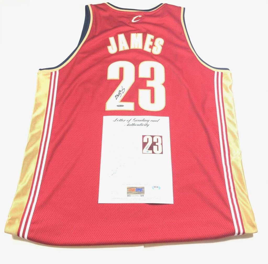 LeBron James Signed Jersey Upper Deck PSA/DNA Auto Grade 9 Cavaliers Autographed – Autographed NBA Jerseys