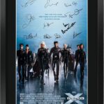 HWC Trading X-Men 2 Hugh Jackman, Patrick Stewart 16 x 12 inch Framed Gifts Printed Poster Signed Autograph Picture for Movie Memorabilia Fans – 16″ x 12″ Framed