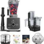 Vitamix Ascent X4 Gourmet SmartPrep Kitchen System with Food Processor Attachment plus 2 additional Blade Discs, 48-ounce Container with SELF-DETECT, Polar White